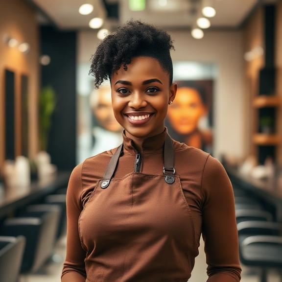 A hair stylist at a salon
